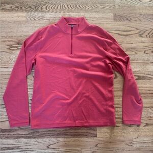J. Crew Coral Performance 3/4 Zip Top. Size medium..